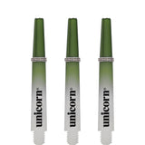 Unicorn Gripper 3 Two Tone Dart Shafts - White & Green Short
