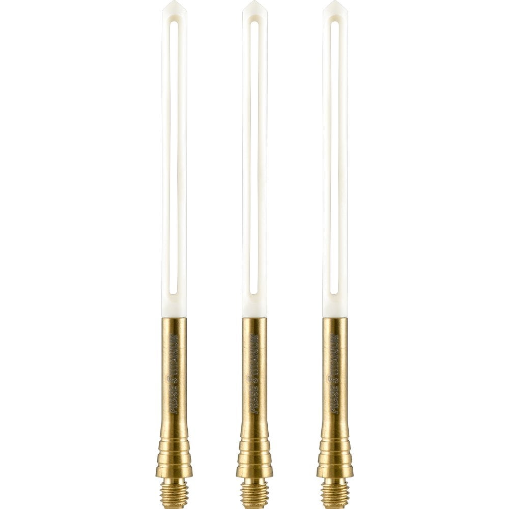 Unicorn Phase 5 Dart Shafts - Titanium Stems - Screw In Top Gold