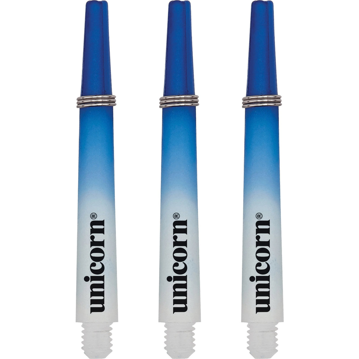 Unicorn Gripper 3 Two Tone Dart Shafts - White & Blue Medium