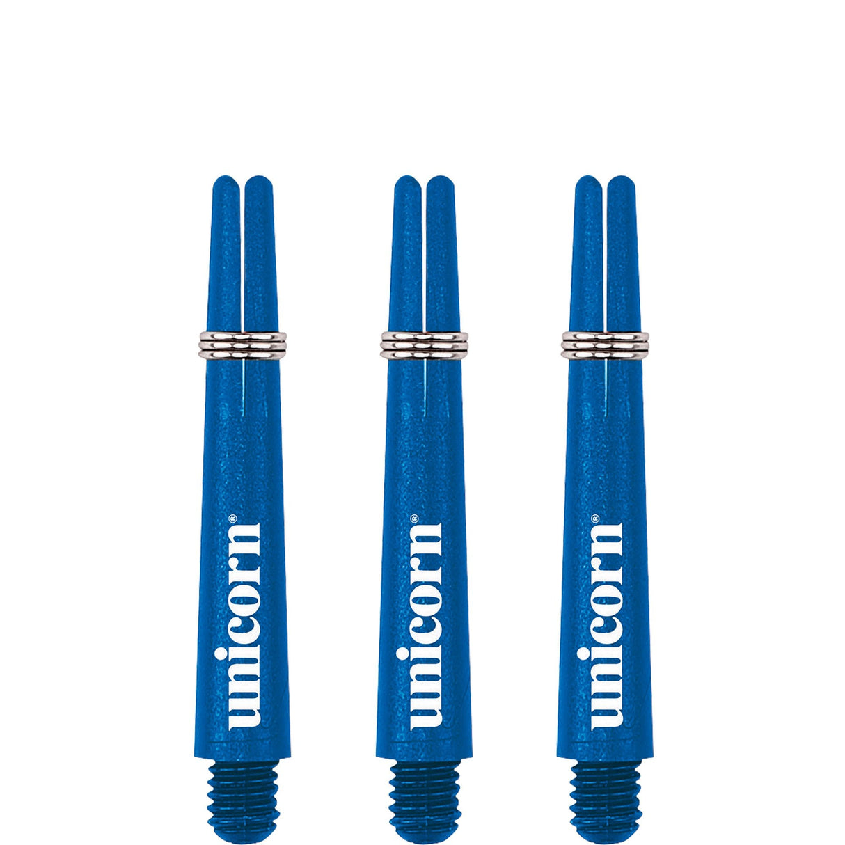 Unicorn Gripper 3 Dart Shafts - Nylon Stems - Blue Short