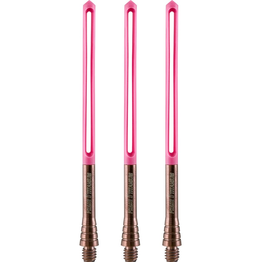 Unicorn Phase 5 Dart Shafts - Titanium Stems - Screw In Top Rosso