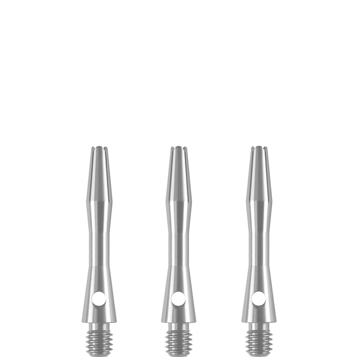 Designa Aluminium Shafts - Metal Dart Stems - Silver Extra Short