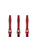 Designa Aluminium Shafts - Metal Dart Stems - Red Extra Short