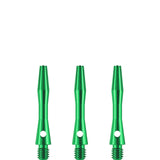 Designa Aluminium Shafts - Metal Dart Stems - Green Extra Short