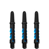 Harrows Carbon ST Shafts - Dart Stems - Black & Aqua Blue Short
