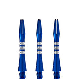 Shot Pyramid Dart Shafts - Aluminium Anodised - Blue Short