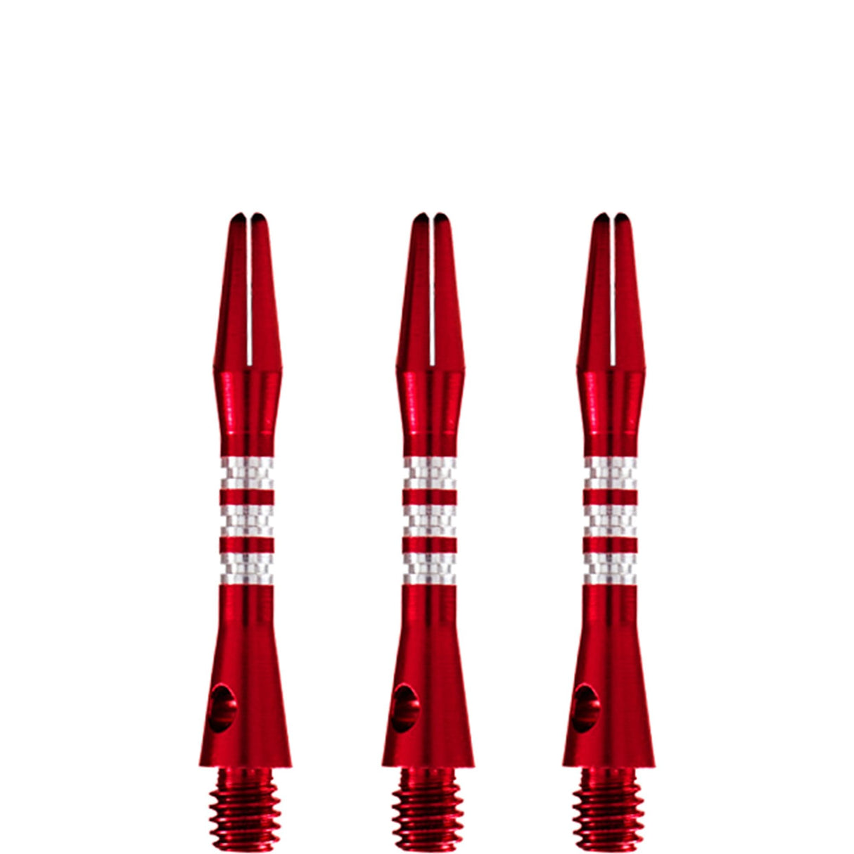 Shot Pyramid Dart Shafts - Aluminium Anodised - Red Short