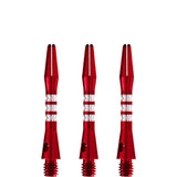 Shot Pyramid Dart Shafts - Aluminium Anodised - Red Short