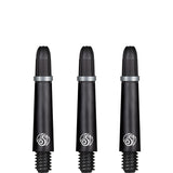 Shot Koi Carbon Dart Shafts - with Springs - Plain Black Short