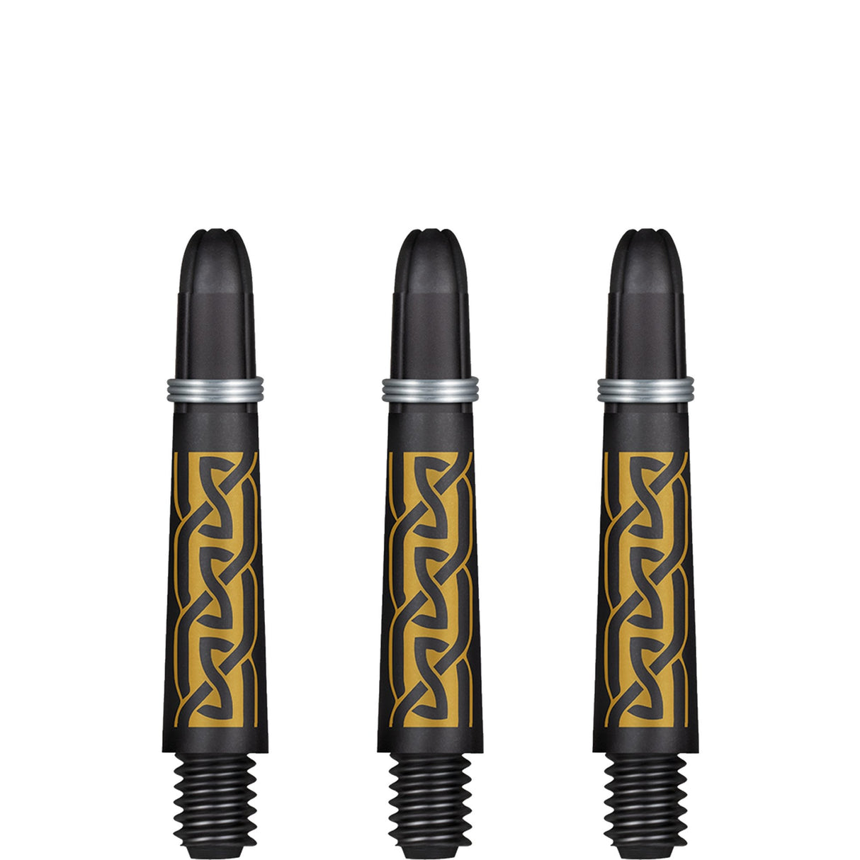 Shot Koi Carbon Dart Shafts - with Springs - Pakati Gold Short