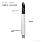 Mission Sabre Shafts - Polycarbonate Dart Stems - White - Black Top