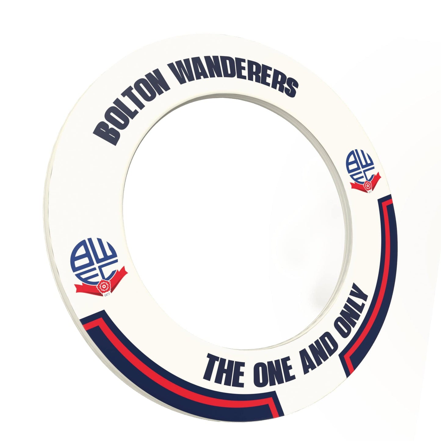 Bolton Wanderers Dartboard Surround - Official Licensed - BWFC - S1 - White - The One and Only