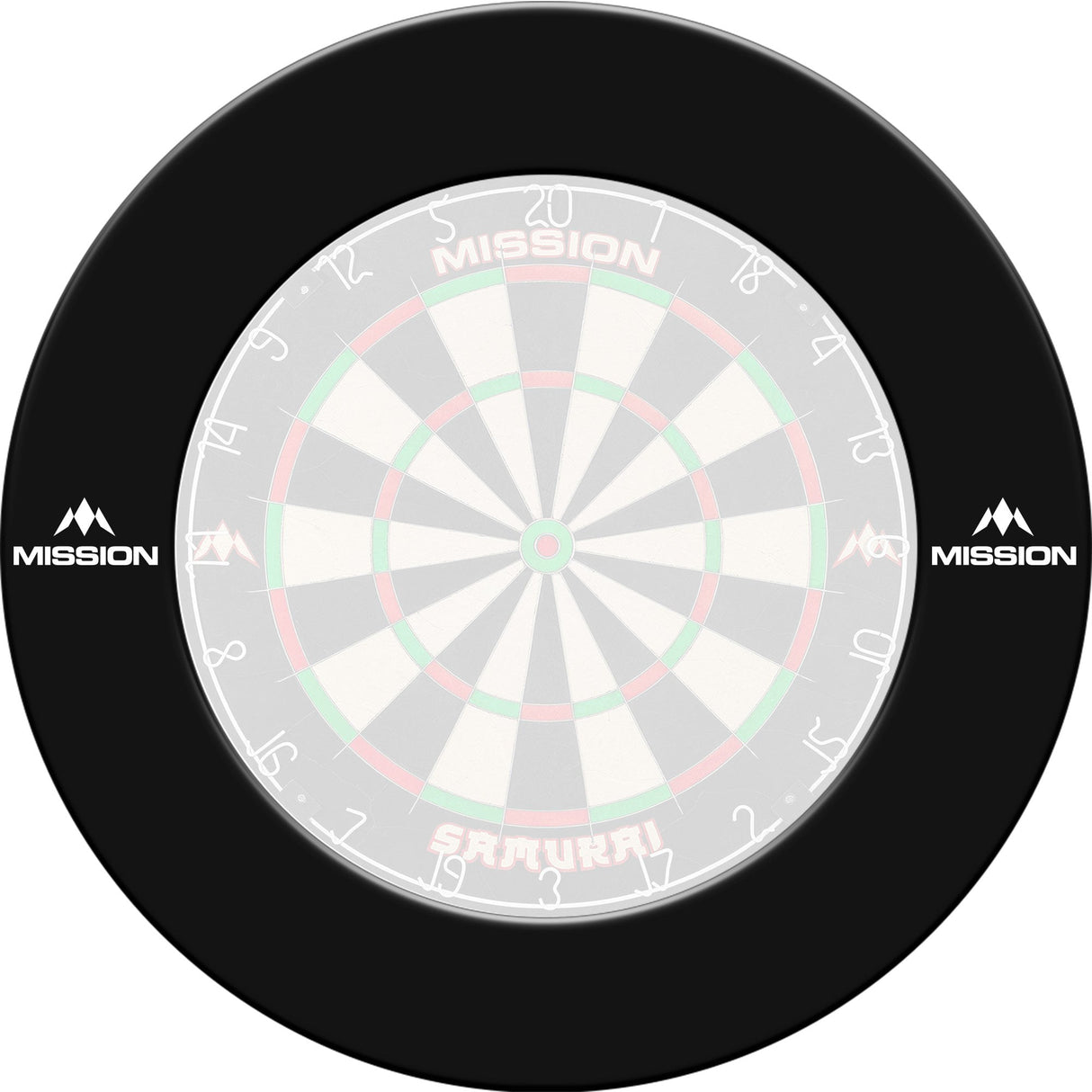 Mission Dartboard Surround - Pro - Heavy Duty - with Logo Black