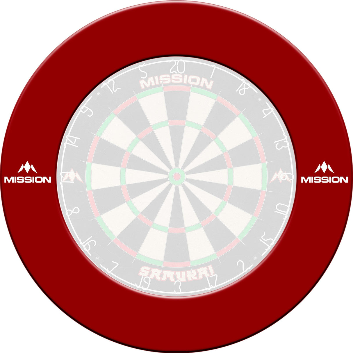 Mission Dartboard Surround - Pro - Heavy Duty - with Logo Red