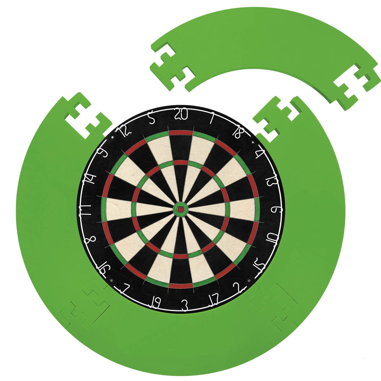 Designa Dartboard Surround - Jigsaw - Lightweight - Plain Green