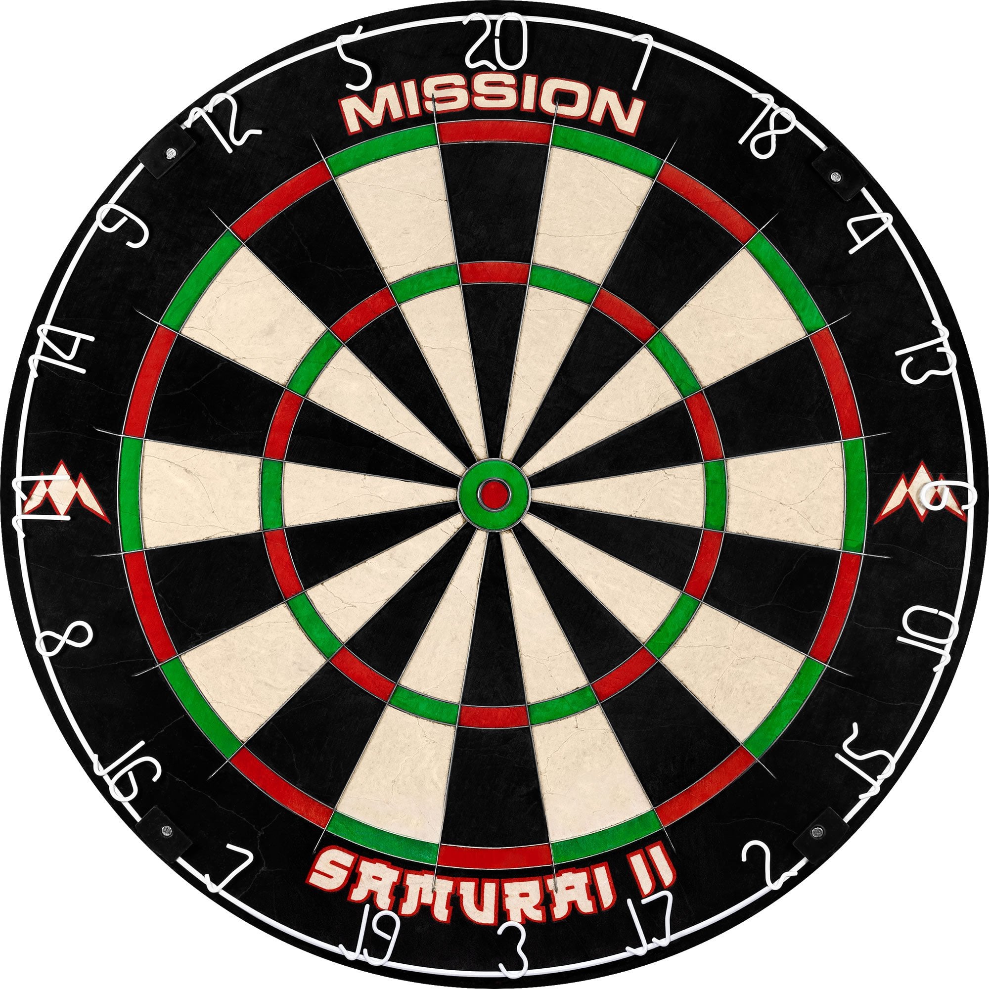 Dartboard Set: Mission Samurai II Dartboard + Pro Surround + Throwline