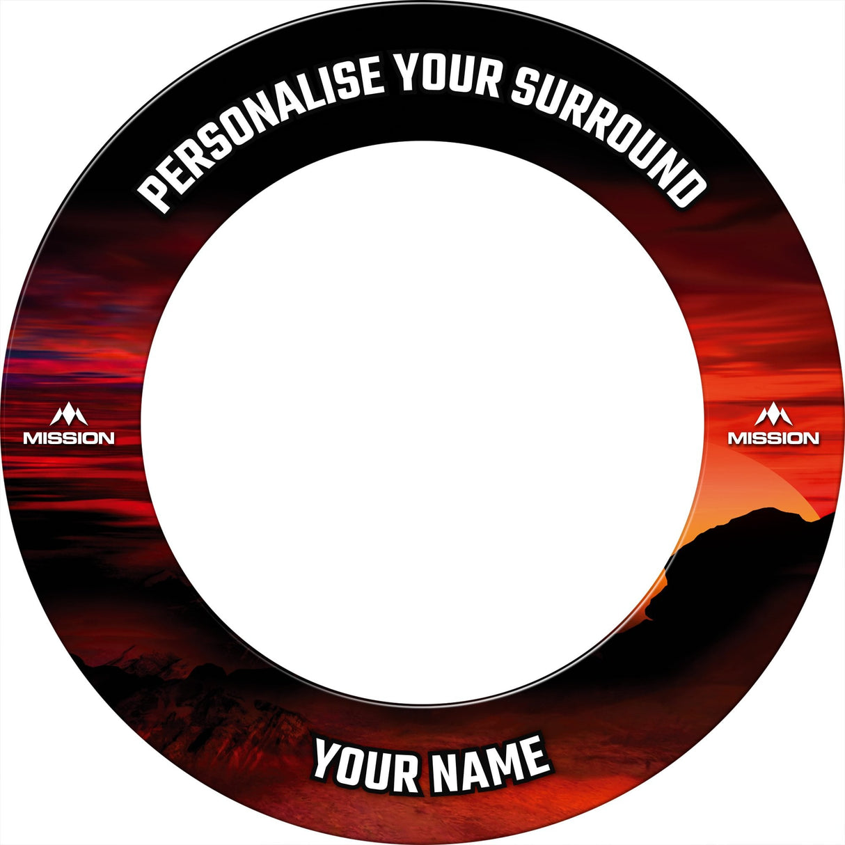 Mission Dartboard Surround - Heavy Duty - Design Collection - Red Dawn PERS