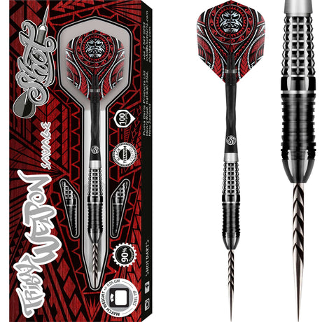 Shot Tribal Weapon Darts - Steel Tip Tungsten - Savage 22g