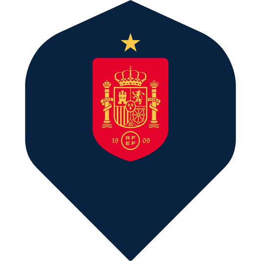Espana Football Dart Flights - Official Licensed - 100 Micron - No2 - Std - F2 - Spain - Blue