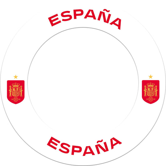Espana Football Dartboard Surround - Official Licensed - S3 - Spain - White - Red Crest