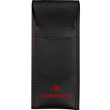 Mission Sport 8 Darts Case - Black Bar Wallet with Trim Red