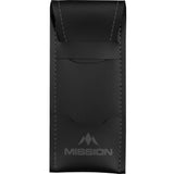 Mission Sport 8 Darts Case - Black Bar Wallet with Trim Grey