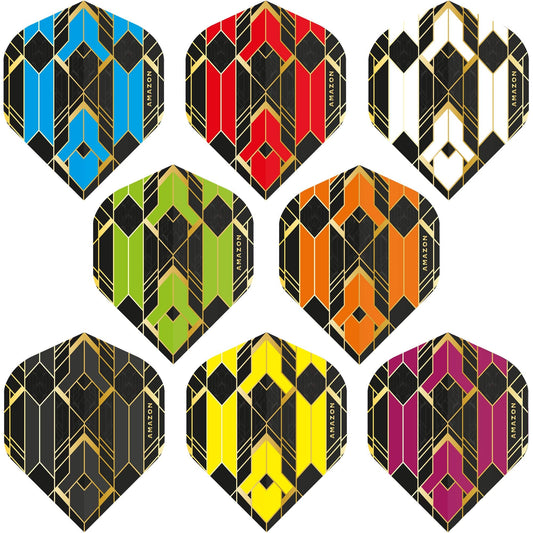 Amazon Glaze Dart Flights - No2 - Std - Black