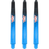 Bulls Airstriper Dart Shafts - Polycarbonate - Clear & Blue Medium