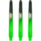 Bulls Airstriper Dart Shafts - Polycarbonate - Clear & Green Medium