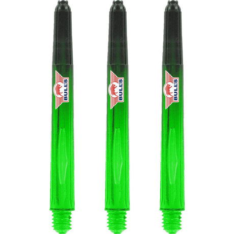 Bulls Airstriper Dart Shafts - Polycarbonate - Clear & Green Medium