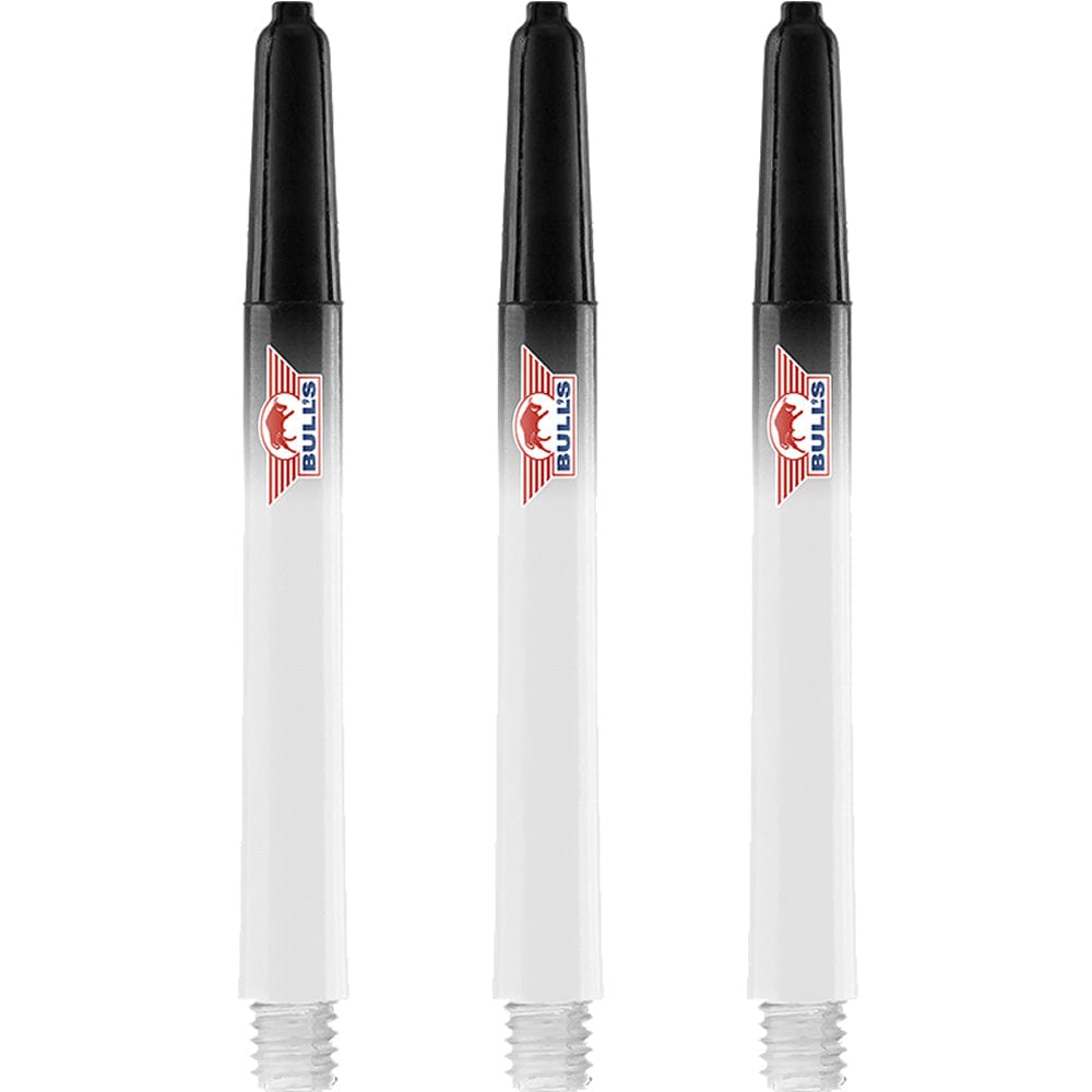 Bulls Airstriper Dart Shafts - Polycarbonate - Clear & Black Medium