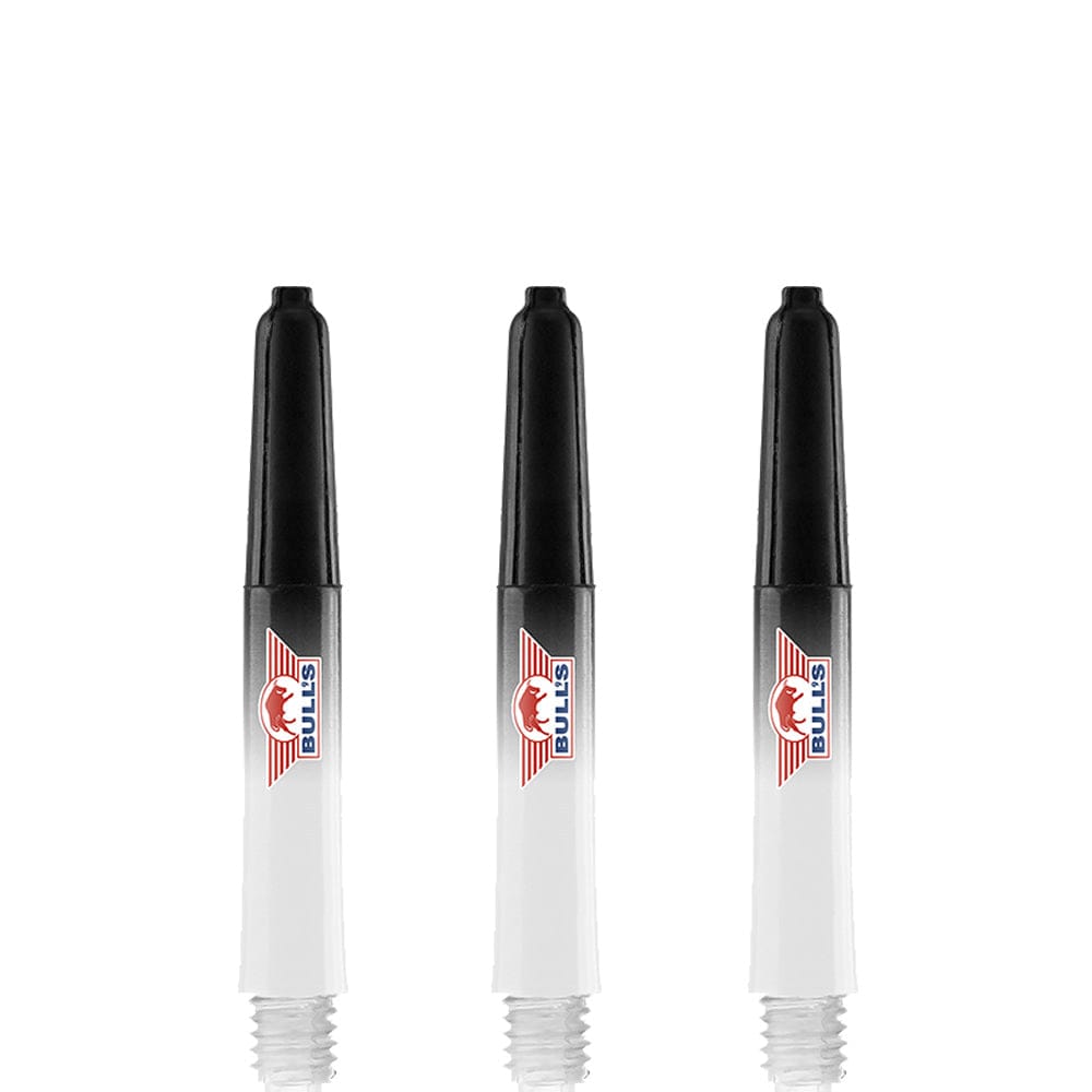 Bulls Airstriper Dart Shafts - Polycarbonate - Clear & Black Short