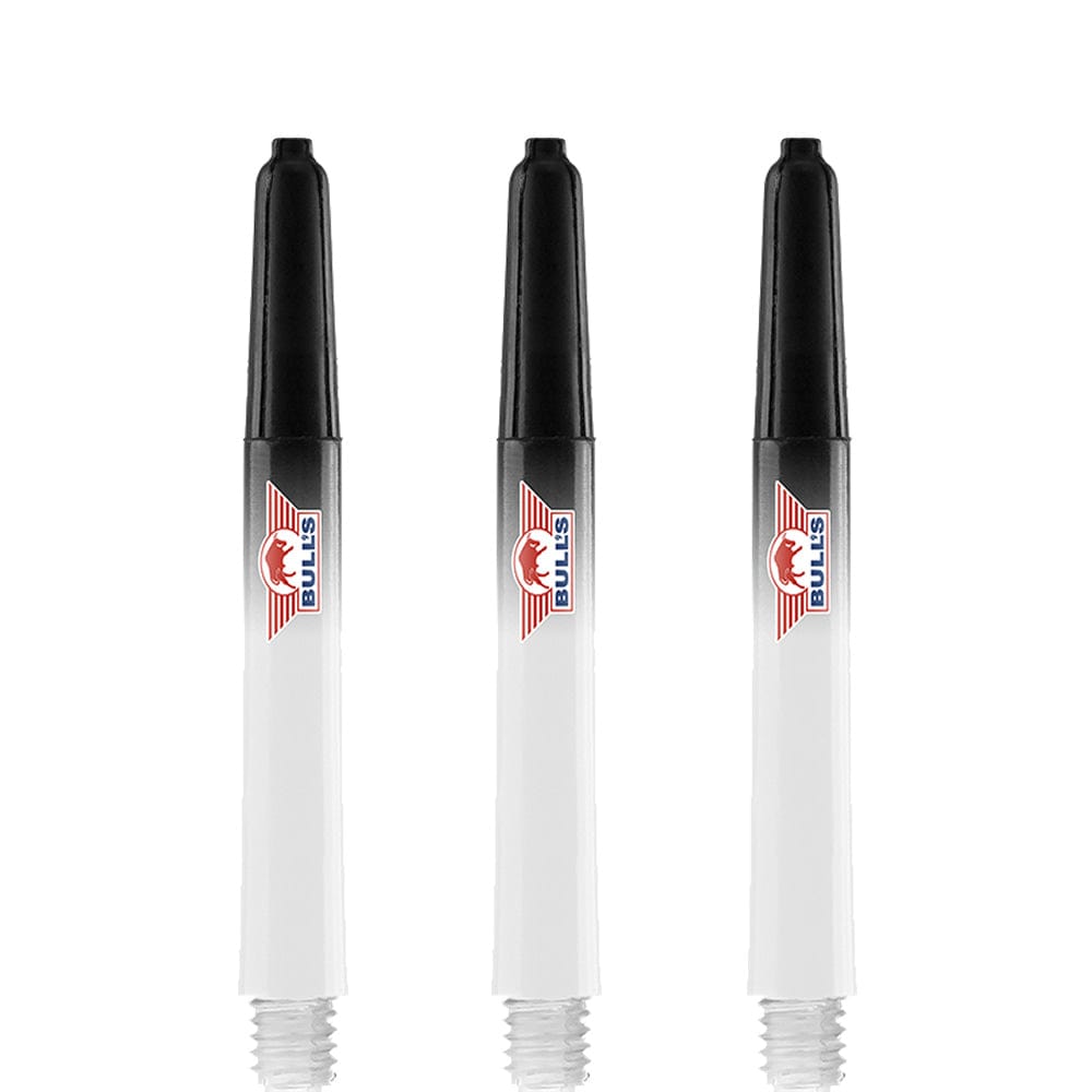 Bulls Airstriper Dart Shafts - Polycarbonate - Clear & Black Tweenie