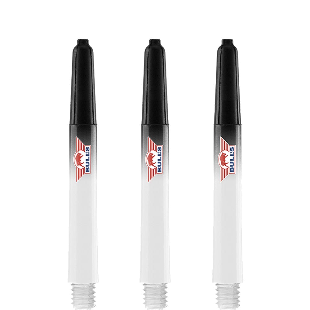 Bulls Airstriper Dart Shafts - Polycarbonate - Clear & Black Tweenie