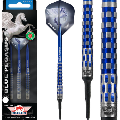 Bulls Blue Pegasus Darts - Soft Tip - 95% - Style C - 22g 22g