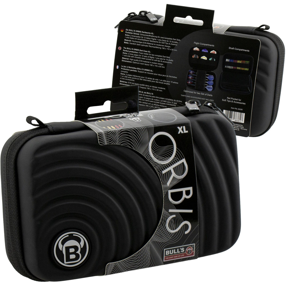 BULL'S Orbis Dart Case - Strong EVA Material - XL - Colours