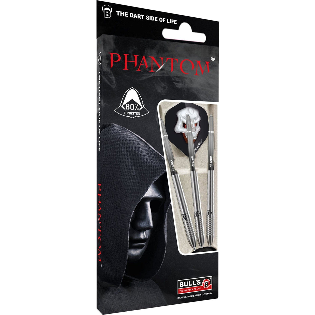 BULL'S Phantom PT4 Darts - Steel Tip - 80% Tungsten - Front Bomb