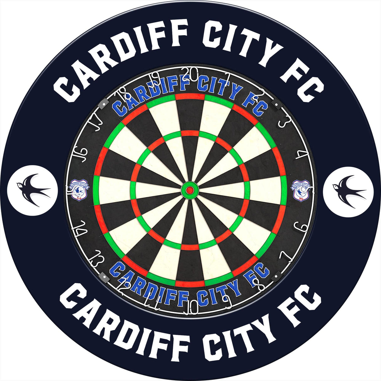 Cardiff City FC - Official Licensed - Dartboard Surround - S2 - Black Bluebird