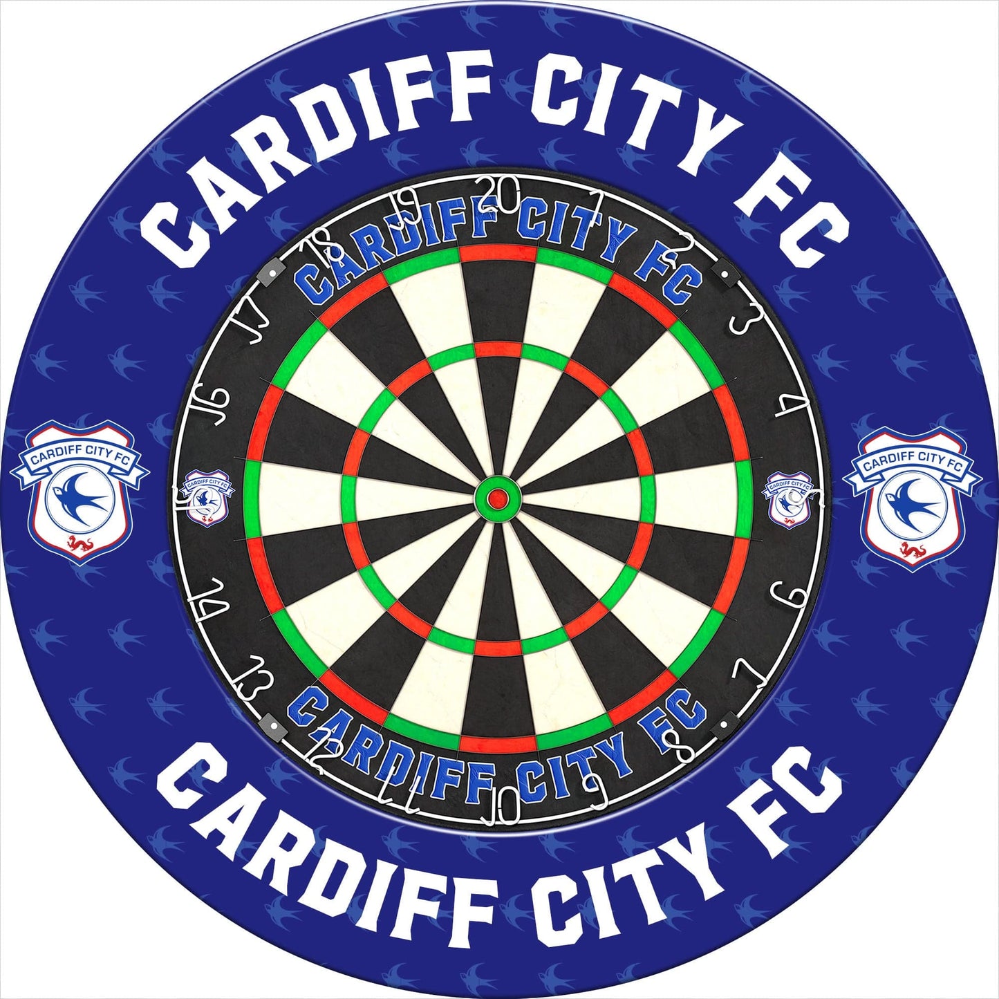 Cardiff City FC Official Licensed Dartboard Surround S4 Bluebi