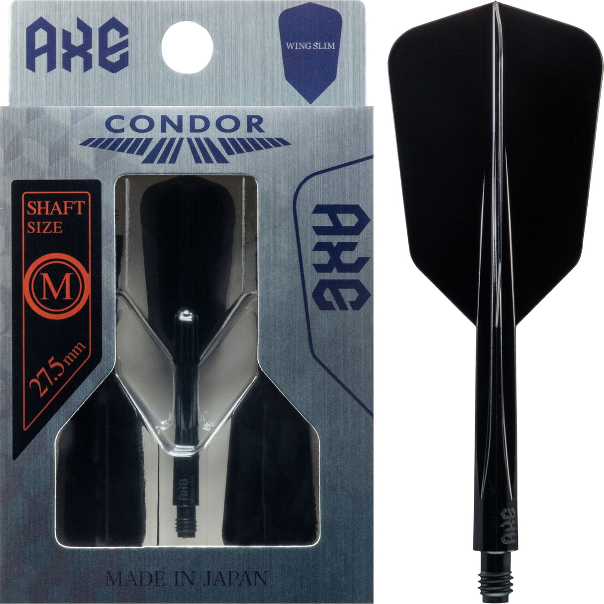 Condor AXE Dart Flights - Slim - Wing - Black