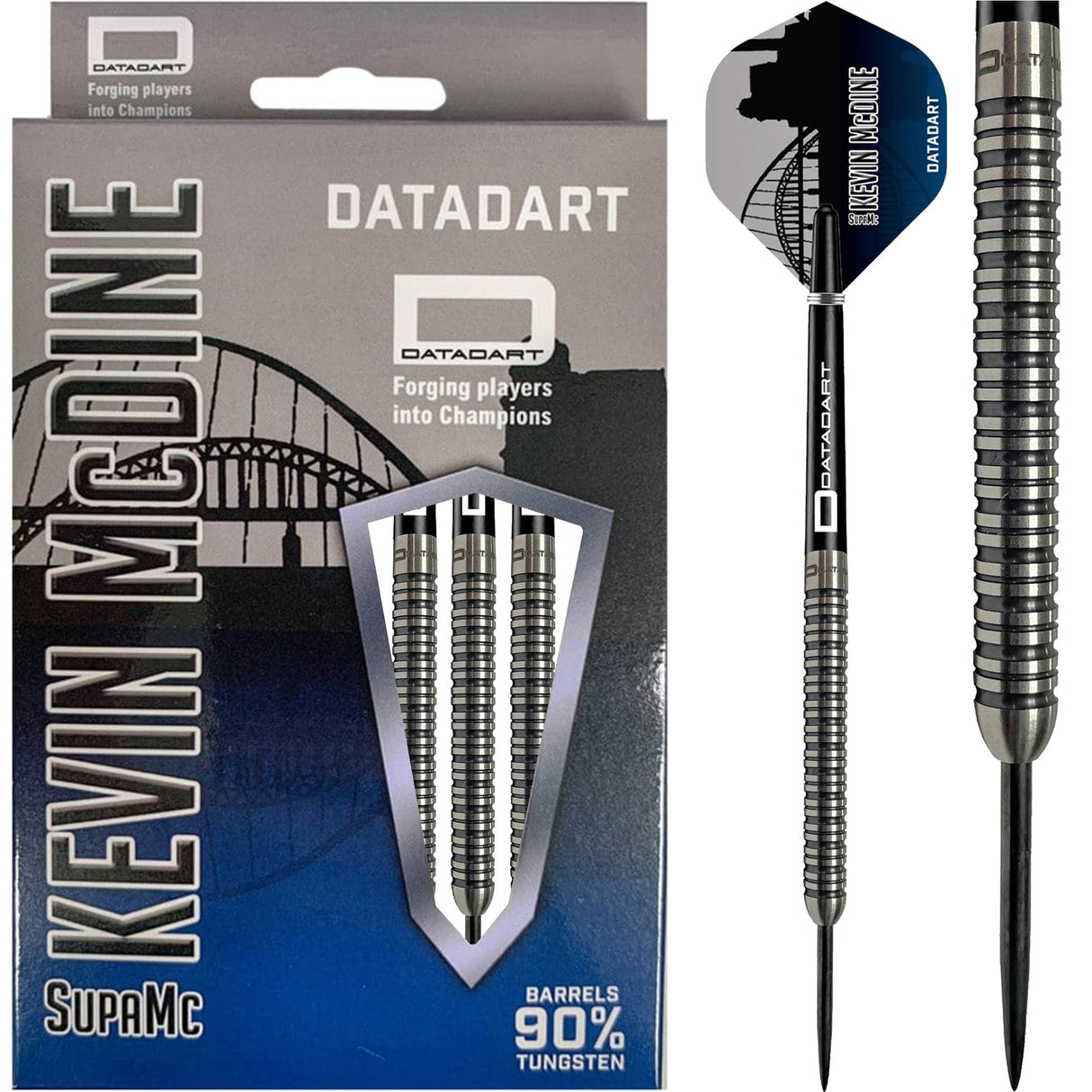 Datadart Kevin McDine Darts - Steel Tip - 90% - Black Ring 22g
