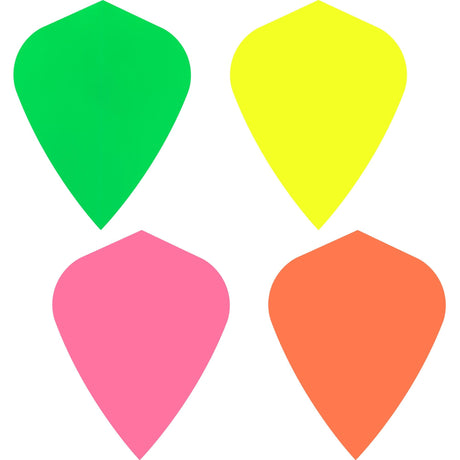 Dart Flights - Poly Plain Fluoresent - Kite - Fluro