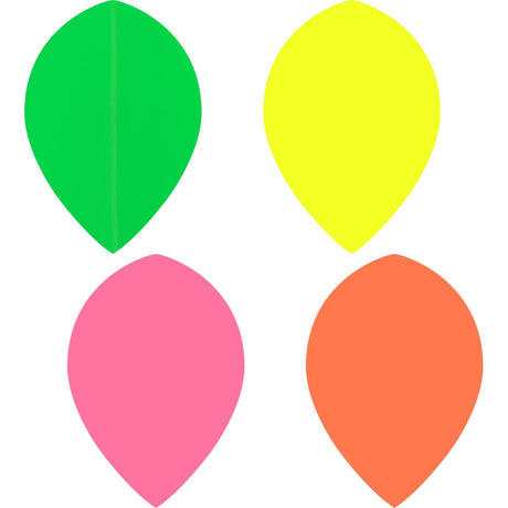 Dart Flights - Poly Plain Fluoresent - Pear - Fluro