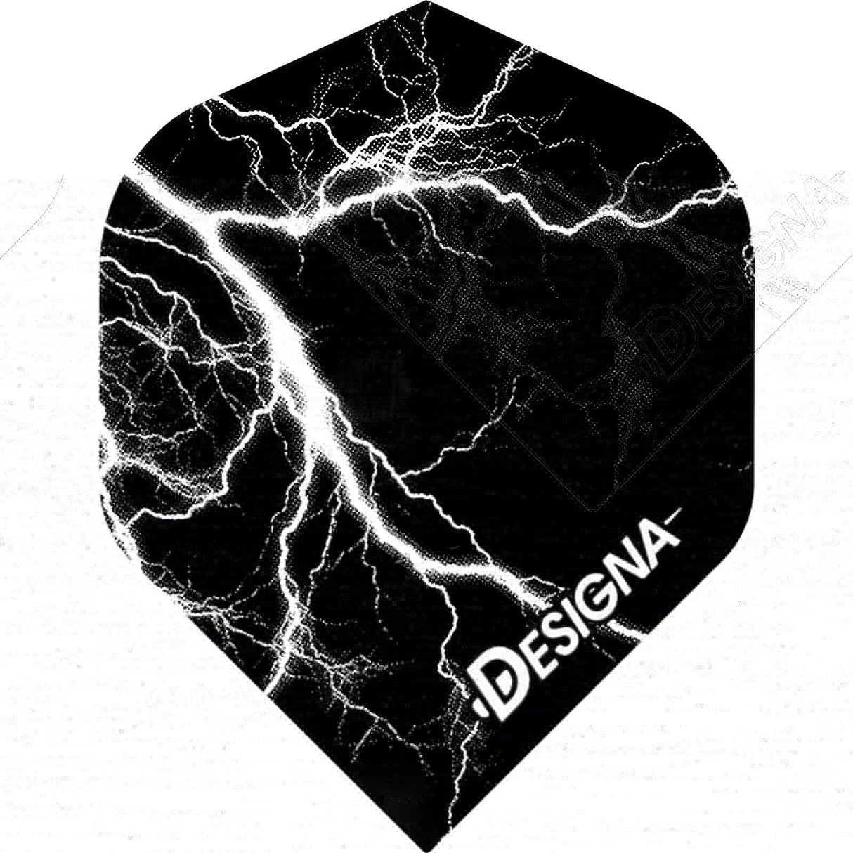 Designa Lightning Strike Dart Flights - Extra Strong - Std White