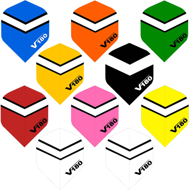 Dart Flights - V180 Transparent - Chevron - Std