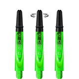 Harrows Carbon 360 Shafts - Polycarbonate Dart Stems with Carbon Top - Green Tweenie