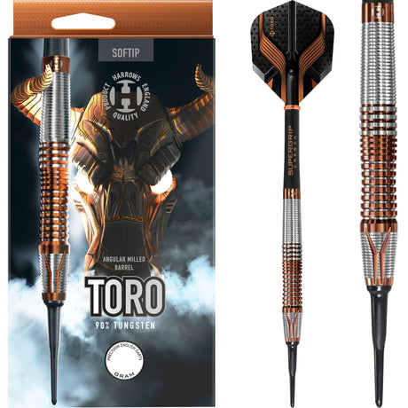 Harrows Toro Darts - Soft Tip - Silver & Bronze 18g