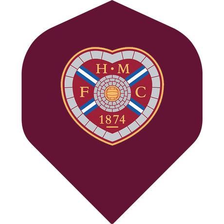 Heart of Midlothian FC - Official Licensed - Hearts - Dart Flights - No2 - Std - F1 - Crest