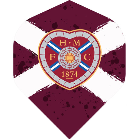 Heart of Midlothian FC - Official Licensed - Hearts - Dart Flights - No2 - Std - F2 - Saltire Crest