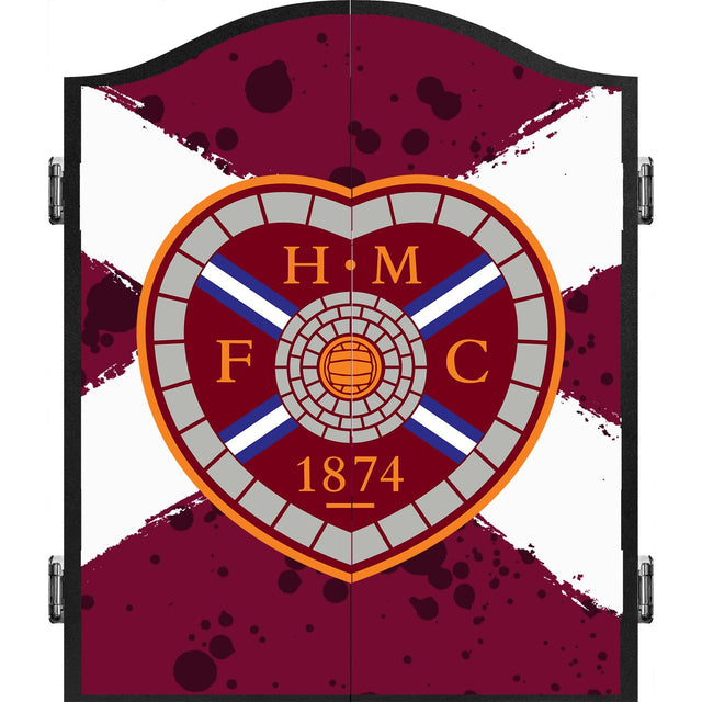 Heart of Midlothian FC - Official Licensed - Hearts - Dartboard Cabinet - C2 - Saltire Crest
